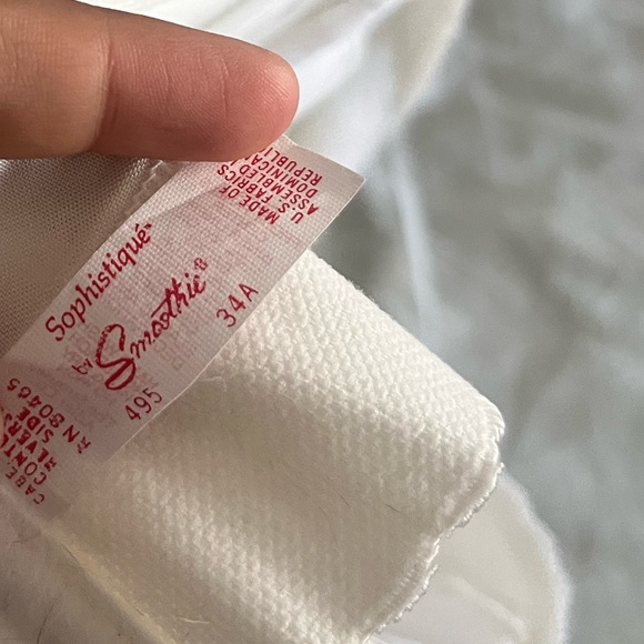 Vintage Smothie white strapless bustier bra corset size 34A - Picture 2 of 4